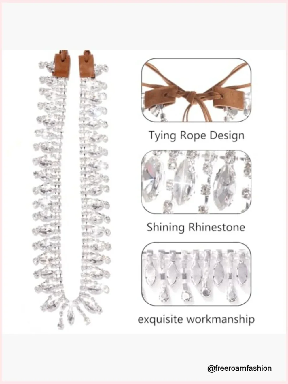 Rhinestone Cowboy Hat Band Adjustable Western Hat Accessories for Party